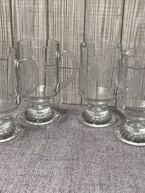 Set of 4 Princess House Heritage Irish Coffee Mugs